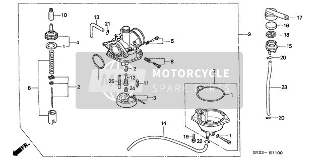 Honda SA75 1993 Carburador para un 1993 Honda SA75